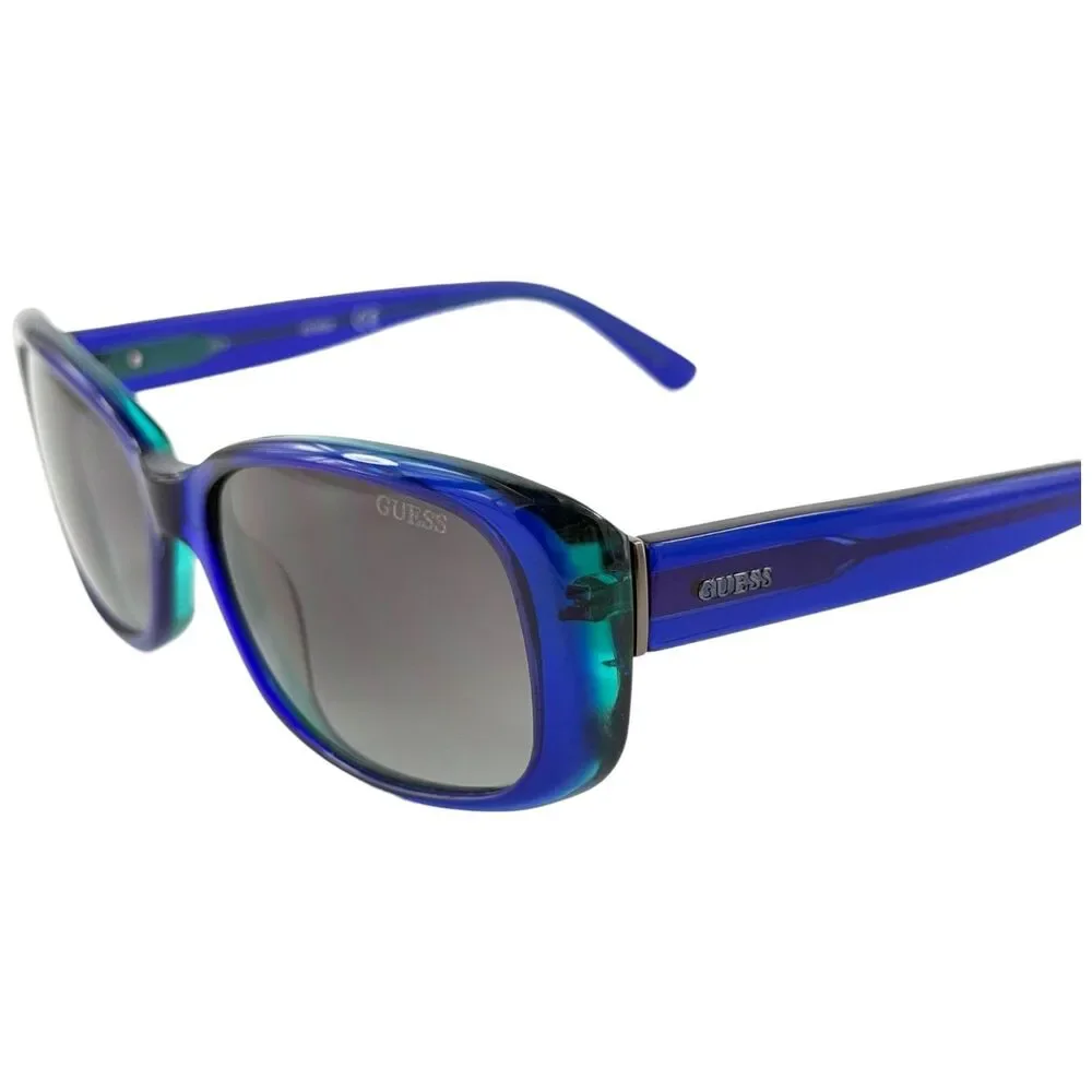 Guess GU7408 Womens Plastic Sunglass 90X Blue Aqua Green 52-15 Gray Grad w Case